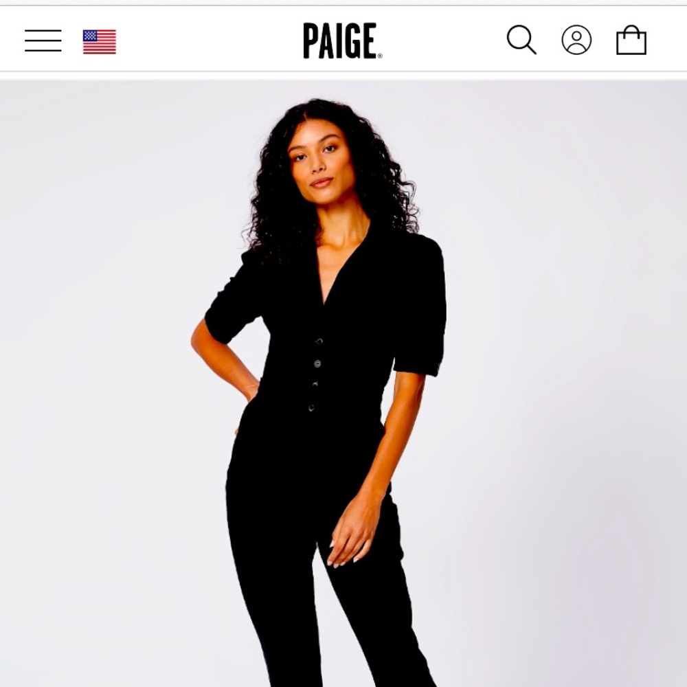 NWT Paige Mayslie jumpsuit washed black. Never worn